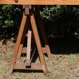 Farm table on trestles, 178 cm x 68 cm