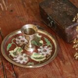 Old enamel candle holder