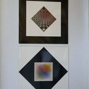 Set of 2 vintage Victor Vasarely silkscreen prints circa 1970, edition of the g