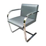 Gray skai chrome design armchair