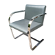 Gray skai chrome design armchair