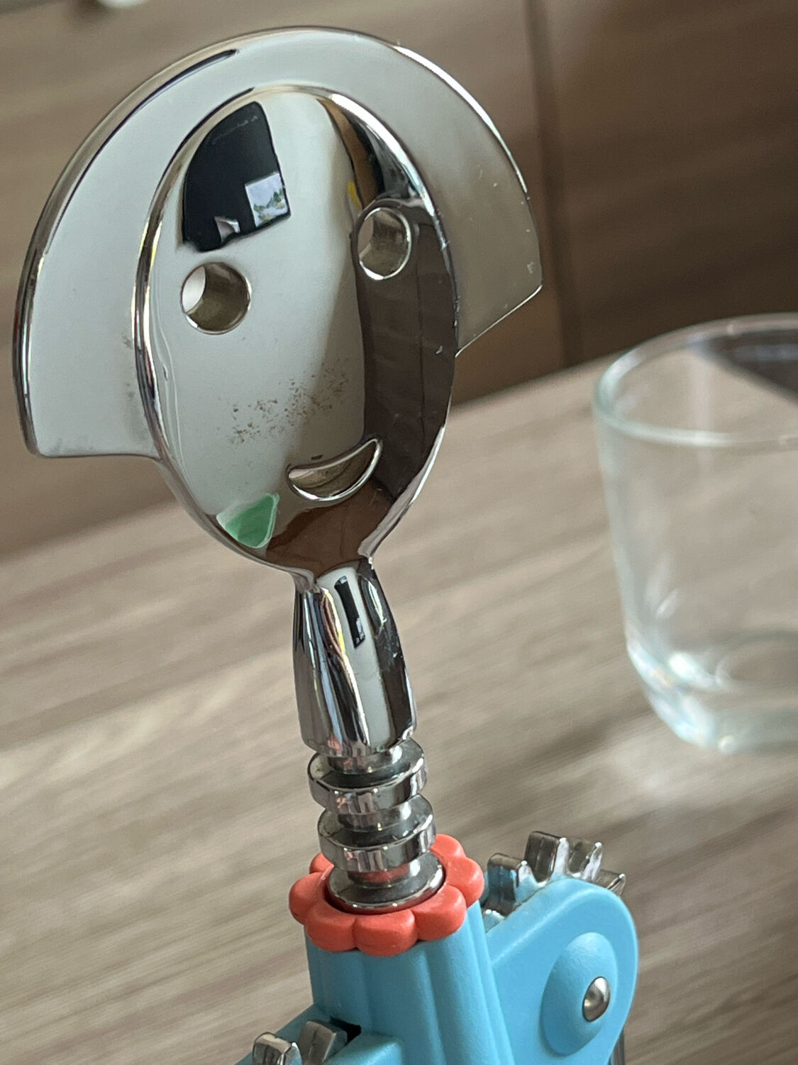 Blue corkscrew Anna . G Alessi