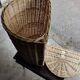 Panier a linge rotin blanc