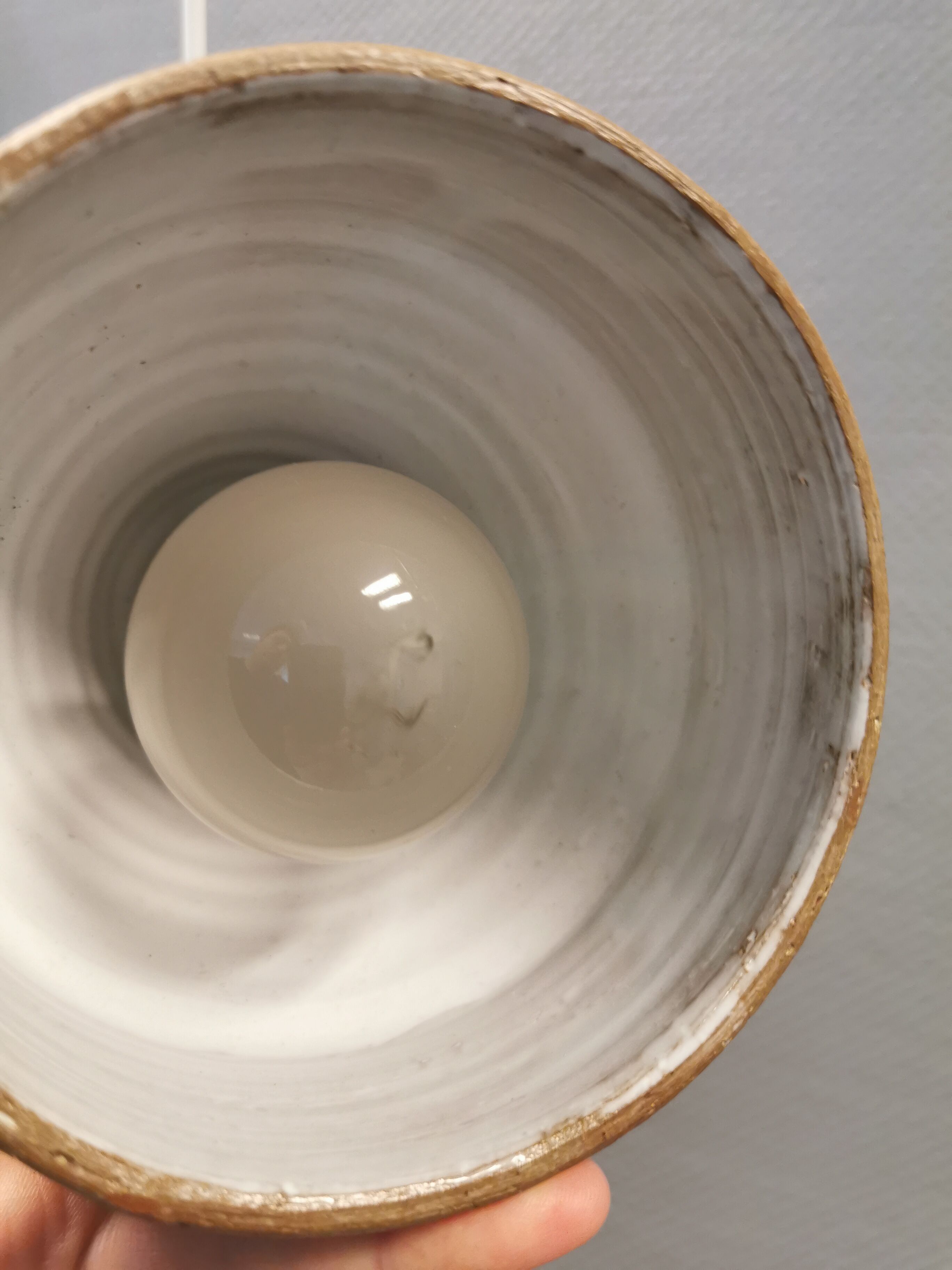 Small ceramic hanging lamp. Estimated Danish and from the 1970s.