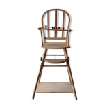 Torck - ancienne chaise haute en bois pour poupée - 1950