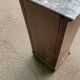 Louis Philippe bedside table from the 19th century in solid wood and grey marble.
