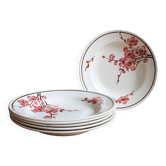 Set of 6 Terre de Fer St Amand "cherry" deep plates