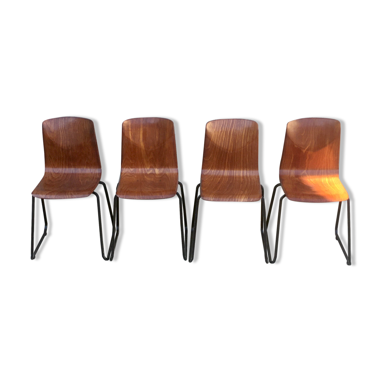 Set of 4 chairs Galvanitas S23 oak