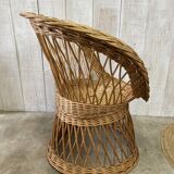 Vintage wicker armchair
