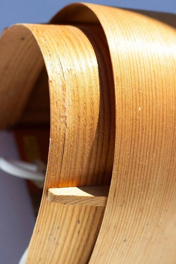 Hans-Agne Jakobsson wall lamp in pine veneer V155 - Sweden, 1960s