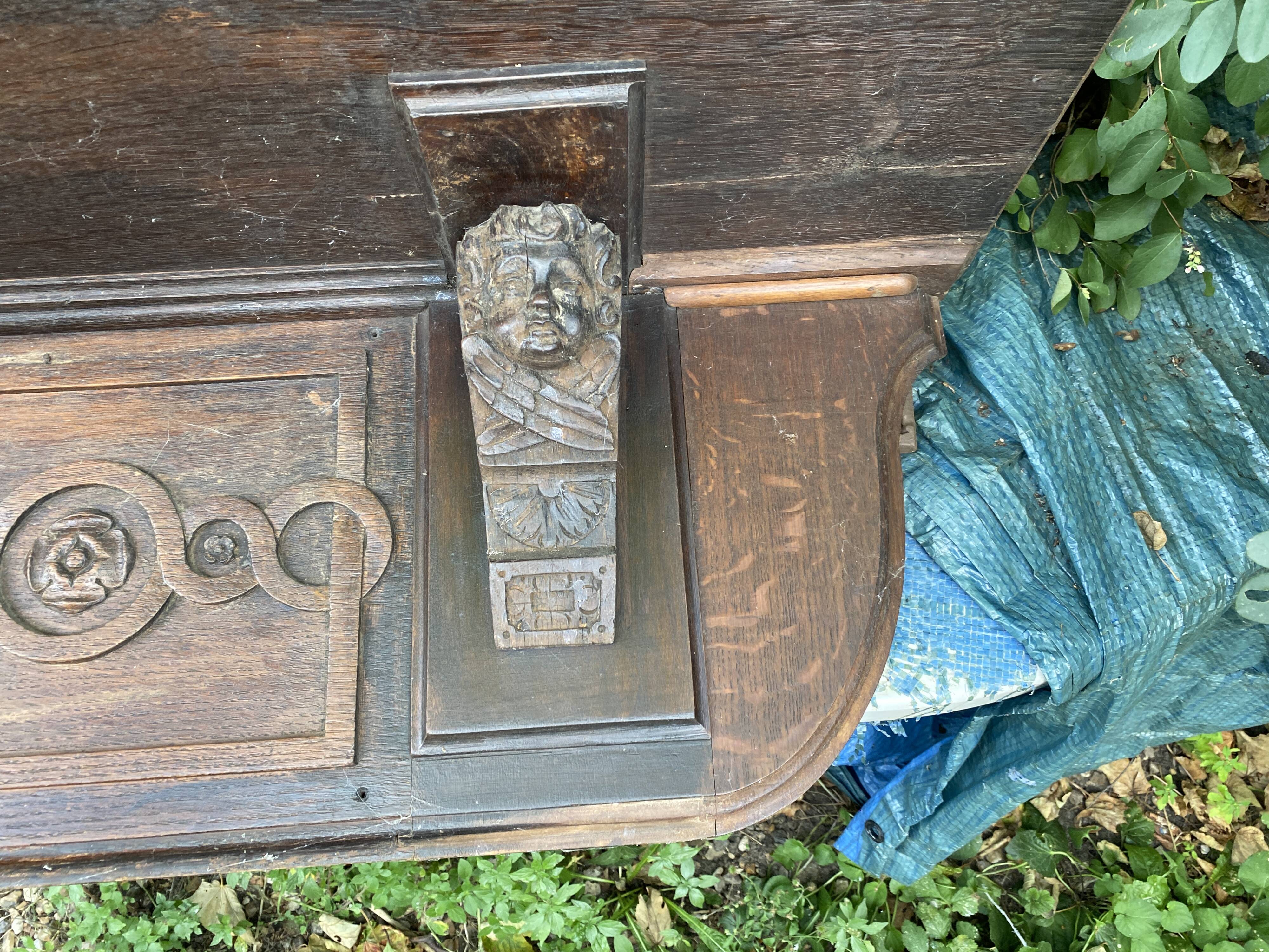 Large old solid wood shelf