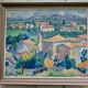 Original Swedish Oil on Canvas – “Bourg St Andeol, France” by Evert H. Duhan – Dated 1947 – Vintage & Framed