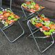 Seat stool vintage camping folding peach of the 60s/70s
