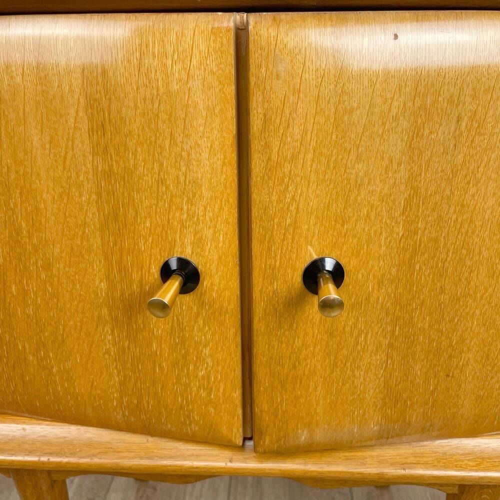 Large mid-century design wooden bedside table