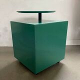 Ensemble de tables d'appoint / tables de chevet design vintage, vertes et noires, années 1980