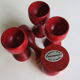 Lot of 5 eggcups, Holmbergs Sweden 1950