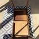 Antique Louis XVI style desk - blue felt top