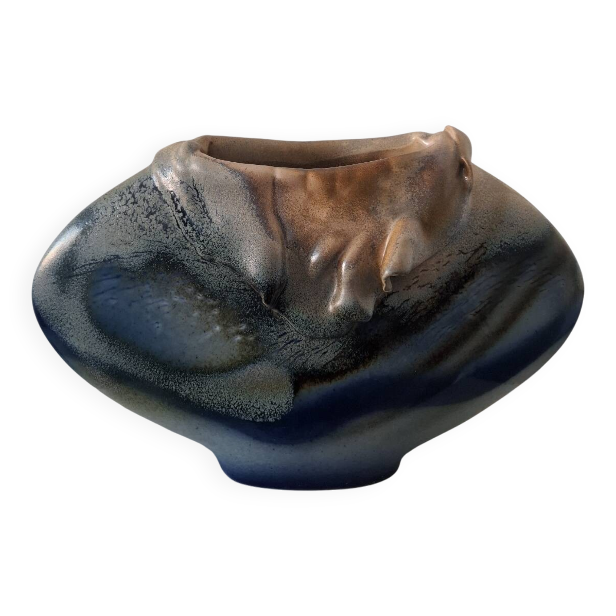 Ceramic vase with glazes