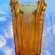 Art deco granite vase cleared with acid & enamelled