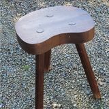 Pair of vintage shepherd stools in solid oak