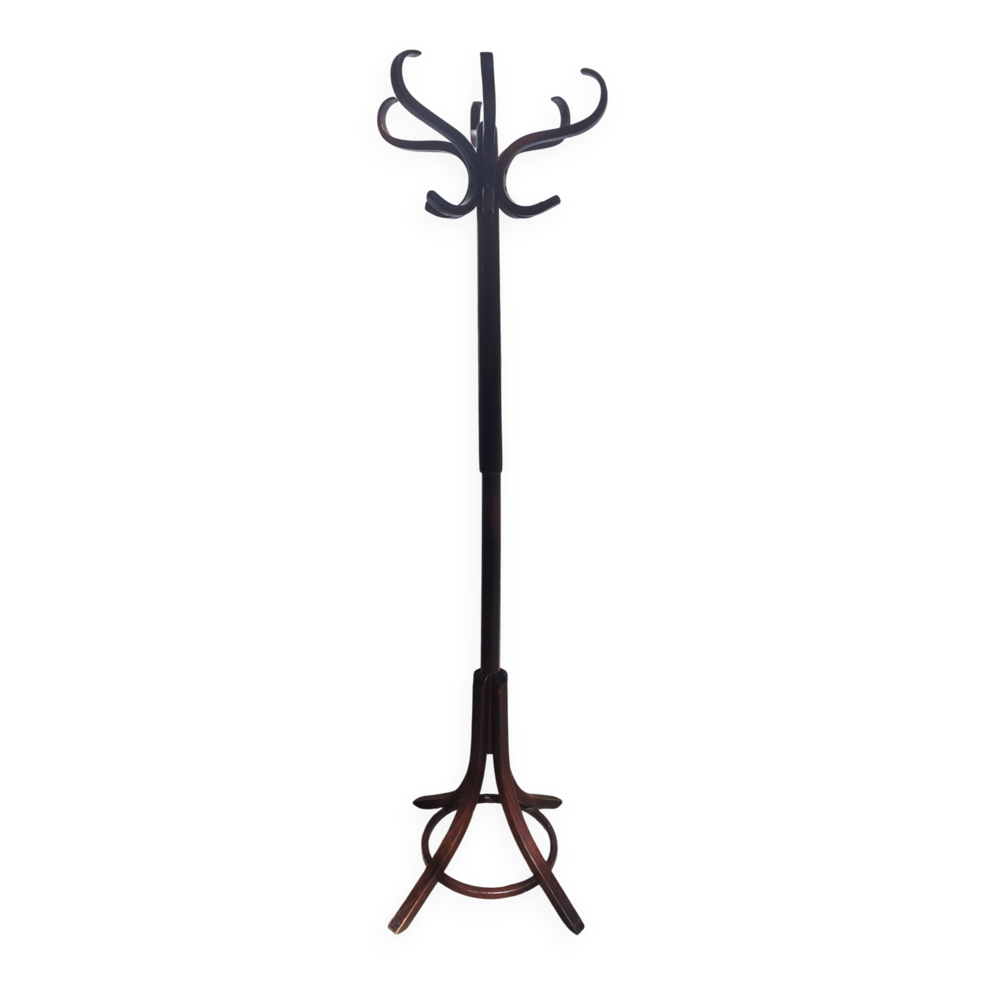 portemanteau perroquet, teinte bois foncée