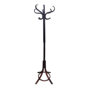portemanteau perroquet, teinte bois foncée