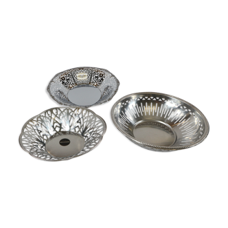 Ensemble de 3 paniers de pain aux fruits pièce maîtresse acier Alfra Alessi