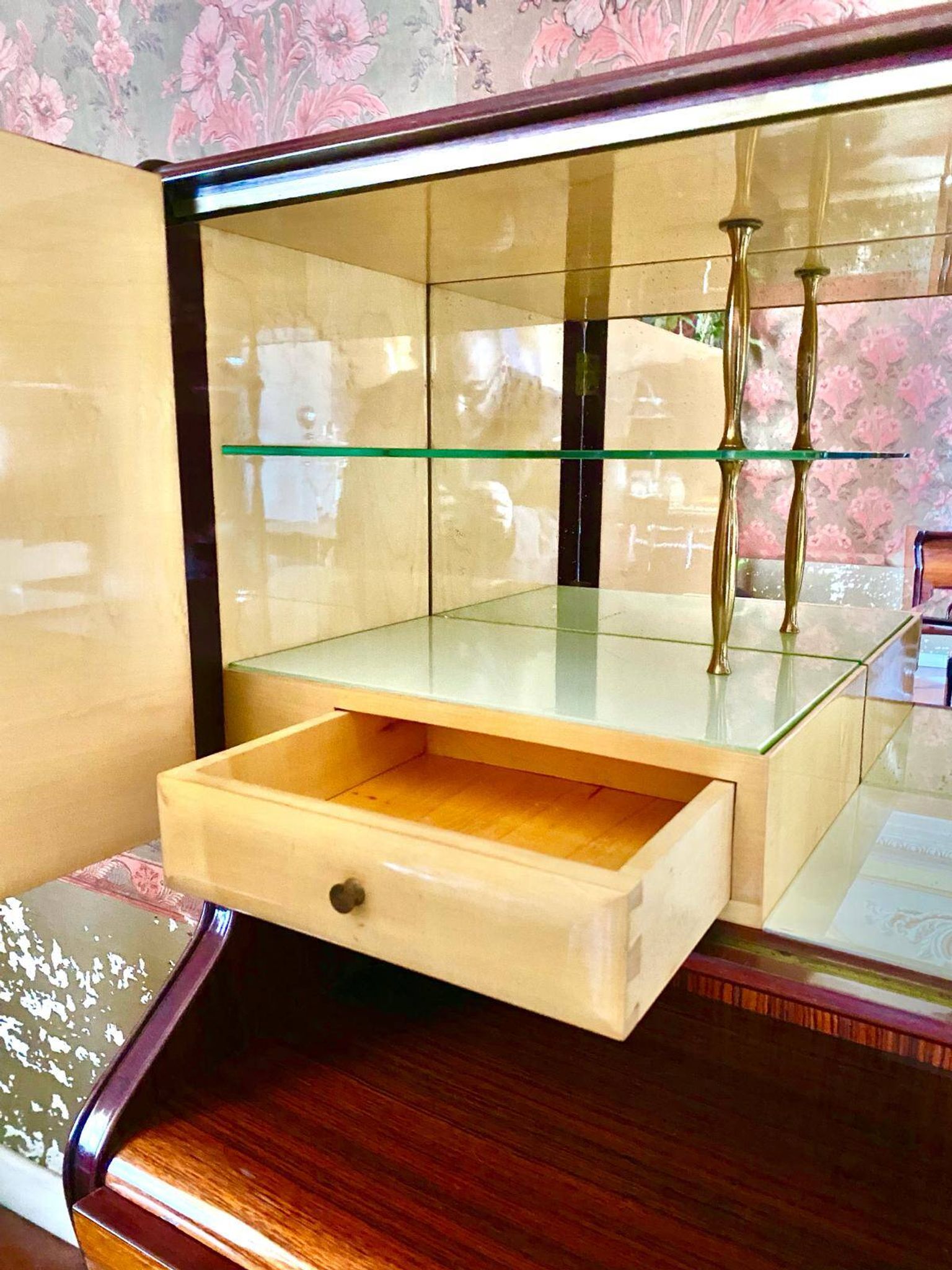 Mid-Century Modern Italian Sideboard with Bar Cabinet 1950s
