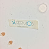 Dessert perforated sheet metal and white wrought iron, round, by Fermob