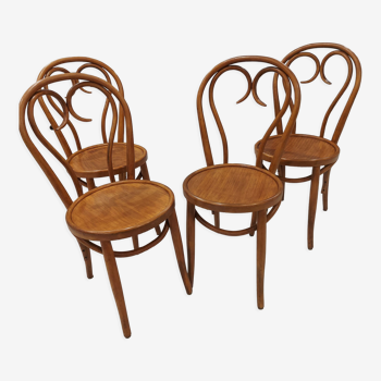 Suite of 4 chairs from bistrot bois courbé