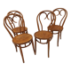 Suite de 4 chaises de bistrot bois courbé