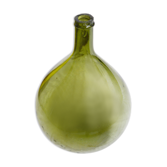Demijohn carboy, 20 l olive vintage blown glass