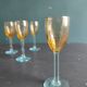Ensemble de 4 verres à liqueur vintage français