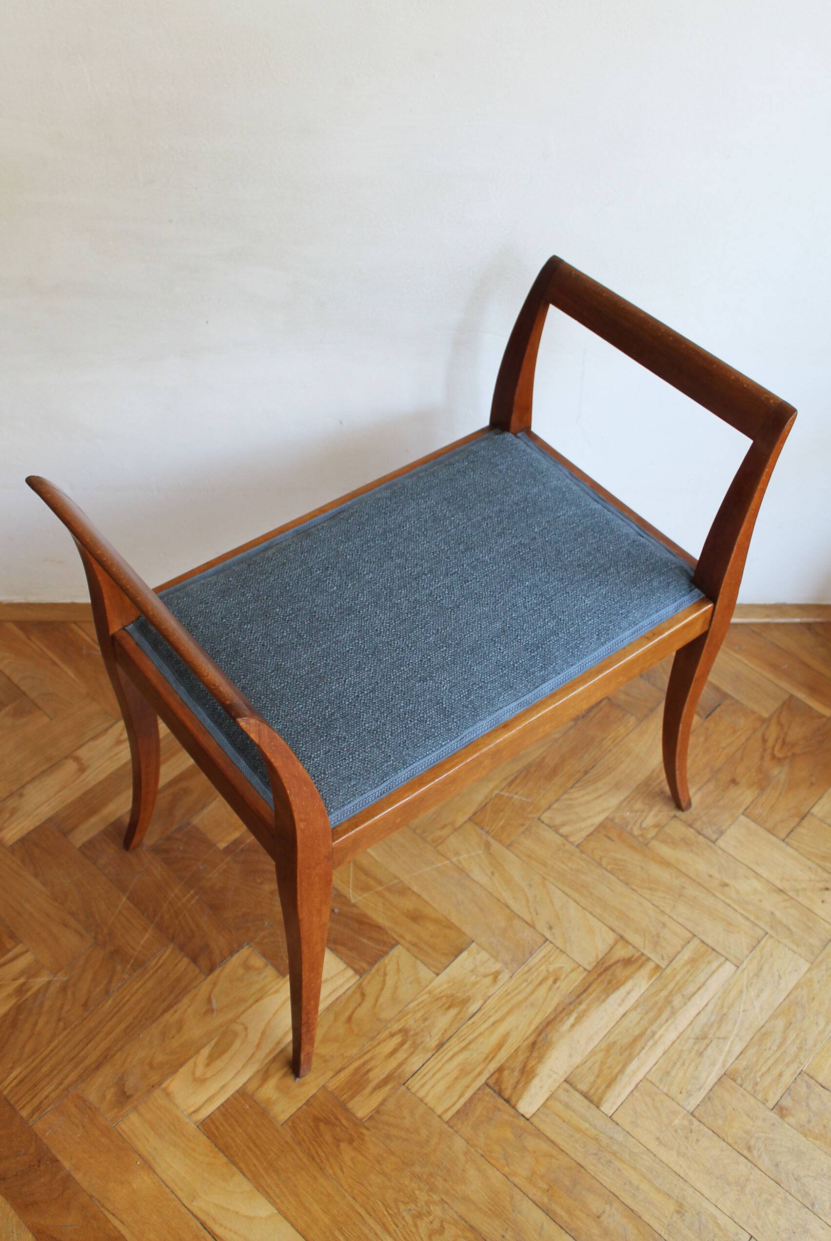 Elegant Art Deco Piano Seat/Tabouret, Europe, 1920s