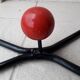Metal and wood coat rack