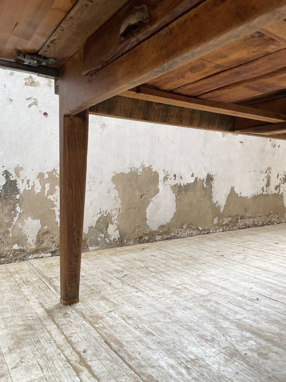 19th century oak farmhouse table 270cm with extensions