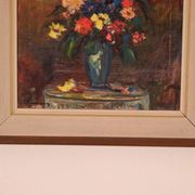 Original Oil on Canvas – “Still Life Vase” – Framed 45 × 54 cm