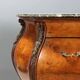 Paire de commodes anciennes style baroque en noyer XIXe siècle