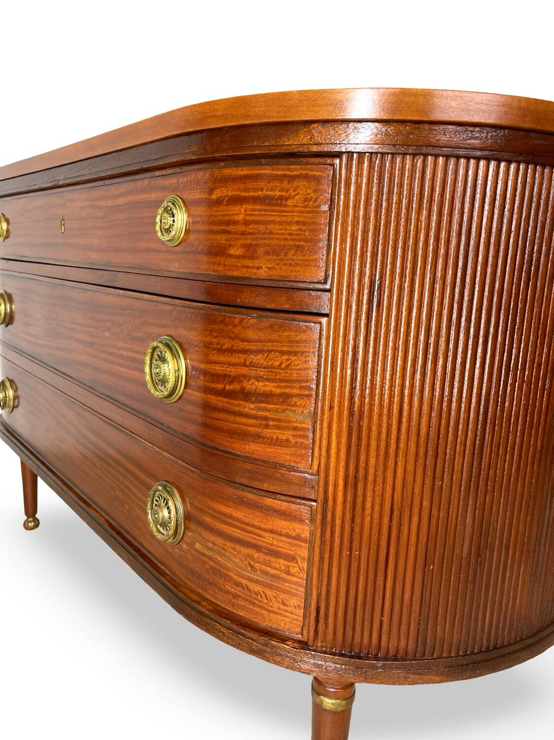 Large half-moon shaped chest of drawers/hall console, 1930s/1940s.