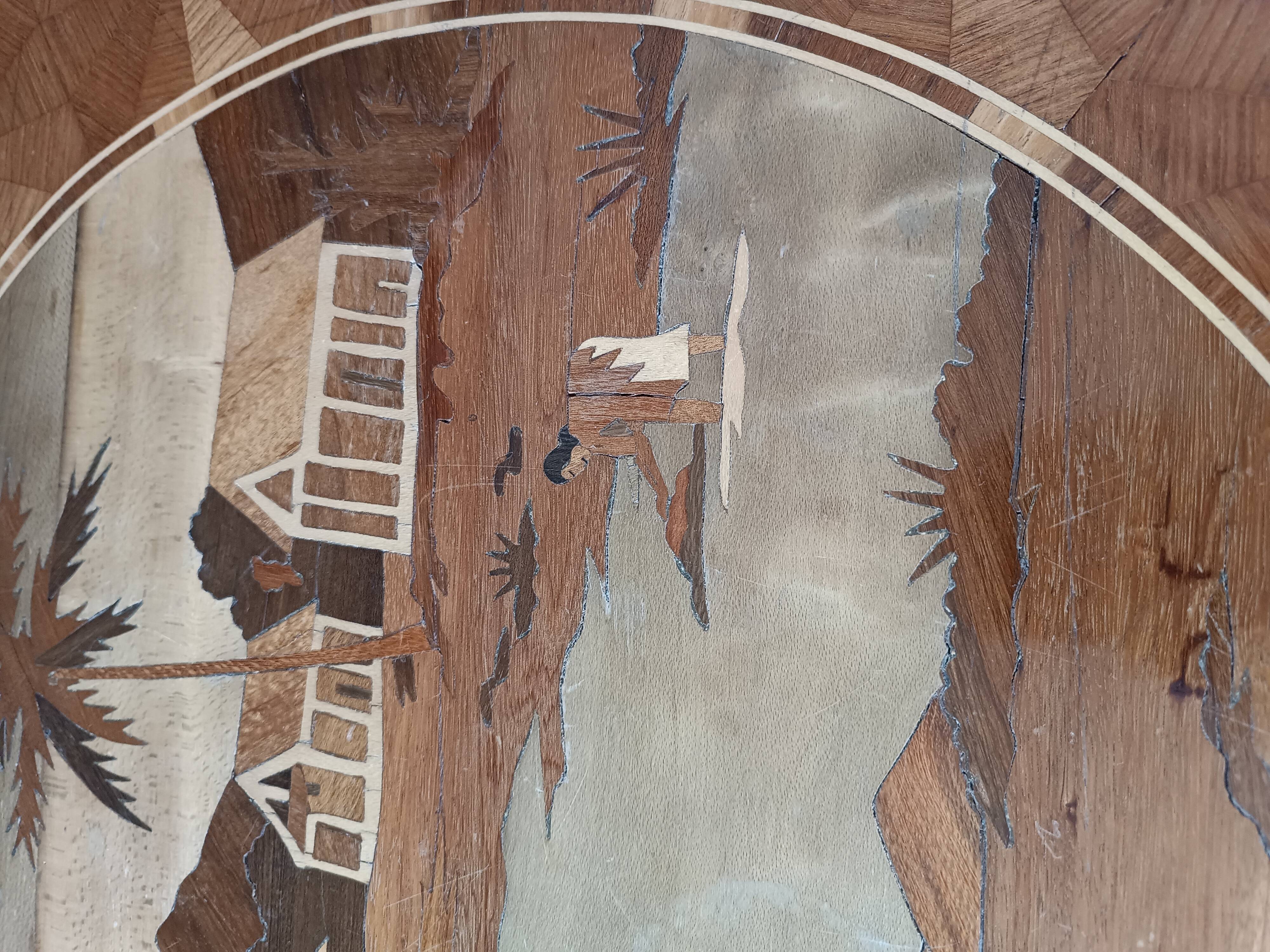 Marquetry coffee table