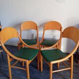 Baumann wood and leatherette chairs