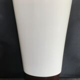White and brown white and brown form évase vase leaf pattern - 40 cm