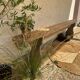 Old oak farmhouse bench measuring 230 cm