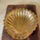 Cendrier coquille en laiton massif