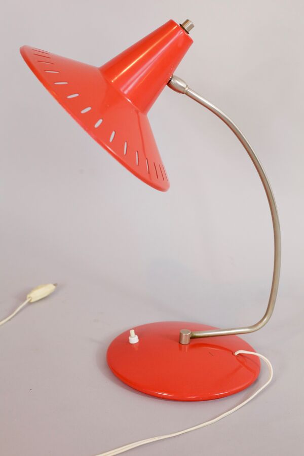 Lampe en métal ajouré de jjm hoogervorst édition anvia circa 1950
