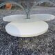 Table basse en verre fumé pied chromé des années 70
