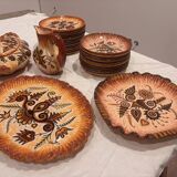 Paul Fouillen dinner service in Quimper, 26 pieces