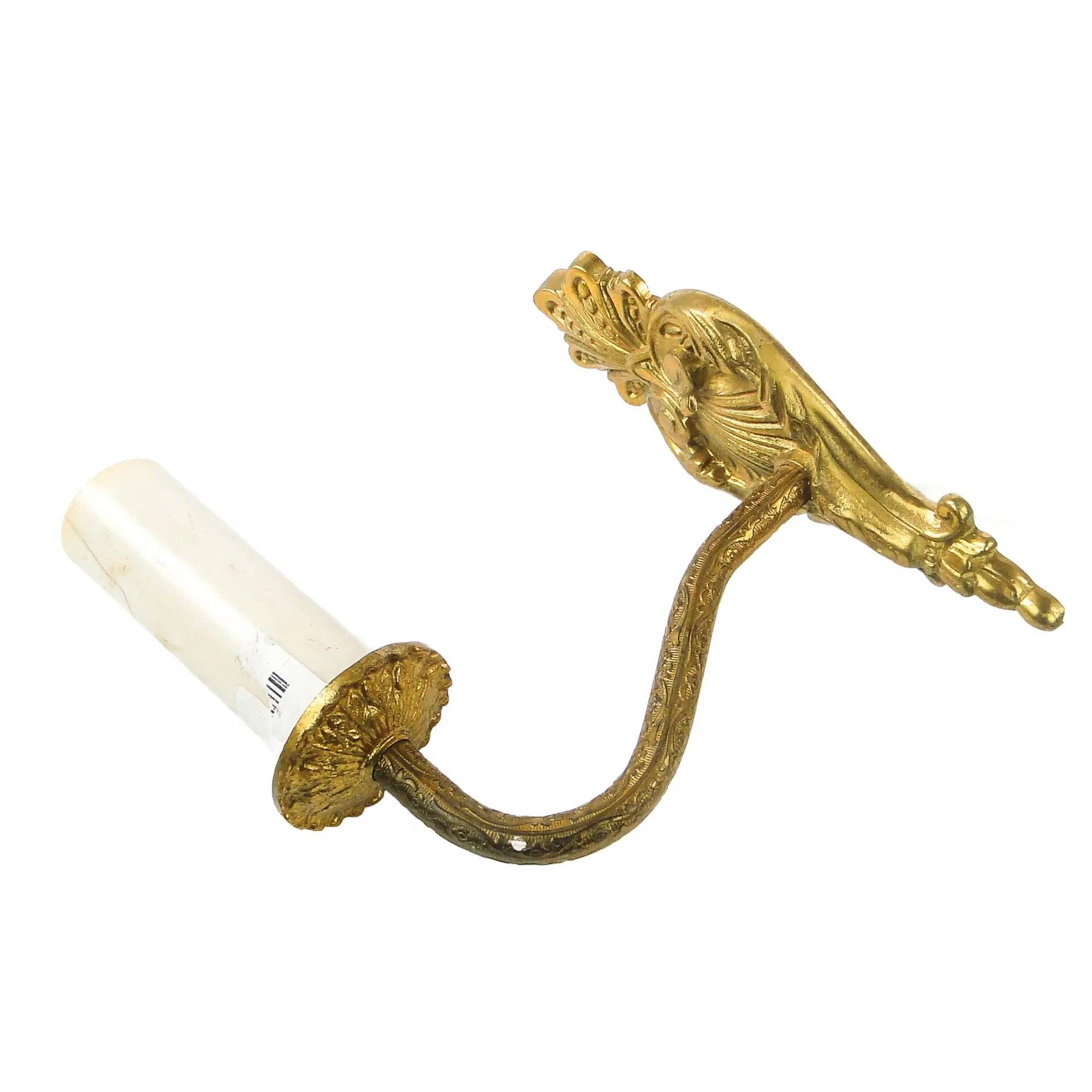Rococo wall sconce, brass, Sweden, 1950s
