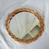 Vintage rattan mirror