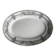 Antique oval earthenware dish, black and white neoclassical decor